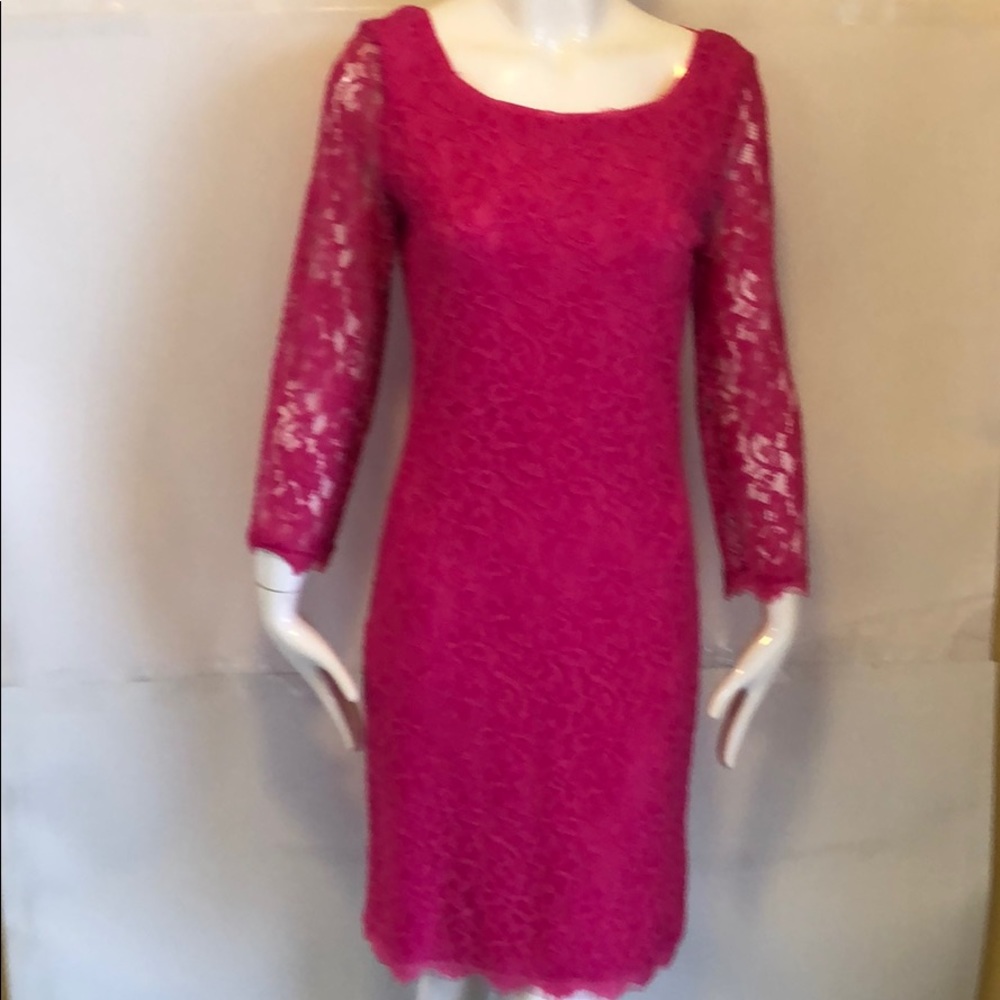 Dvf fushia dress